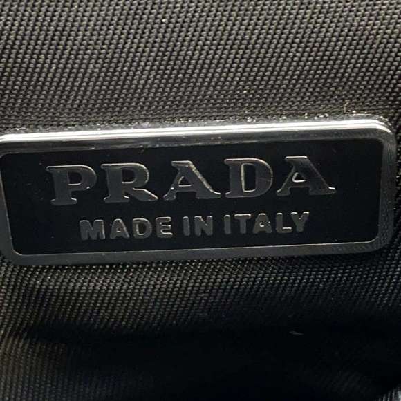 Prada Triangle Logo Shoulder Bag Nylon Black - Picture 15 of 16